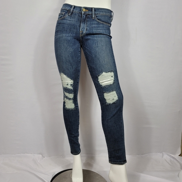 FRAME Jeans Le Skinny De Jeanne in Seville Sz 27 - Picture 2 of 8